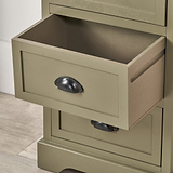 Croft Olive 5 Drawer Tallboy from Roseland Furniture