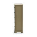 Croft Olive 5 Drawer Tallboy from Roseland Furniture