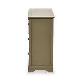 Croft Olive Pine Wood 6 Drawer Unit from Roseland Furniture