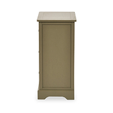 Croft Pine 3 Drawer Bedside Table Olive from Roseland Furniture