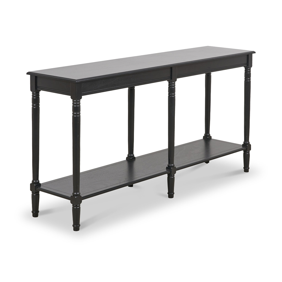 Heritage Pine Large Console Table Black from Roseland Furniture