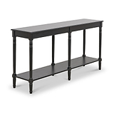 Heritage Pine Large Console Table Black from Roseland Furniture