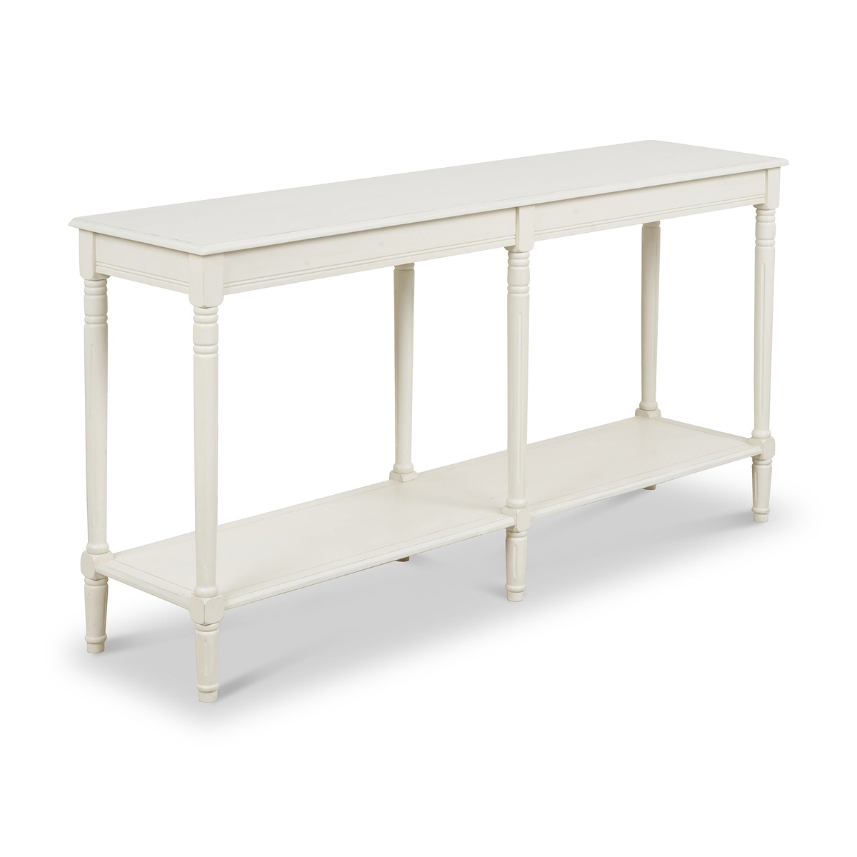 Heritage Pine Large Console Table EWhite from Roseland Furniture
