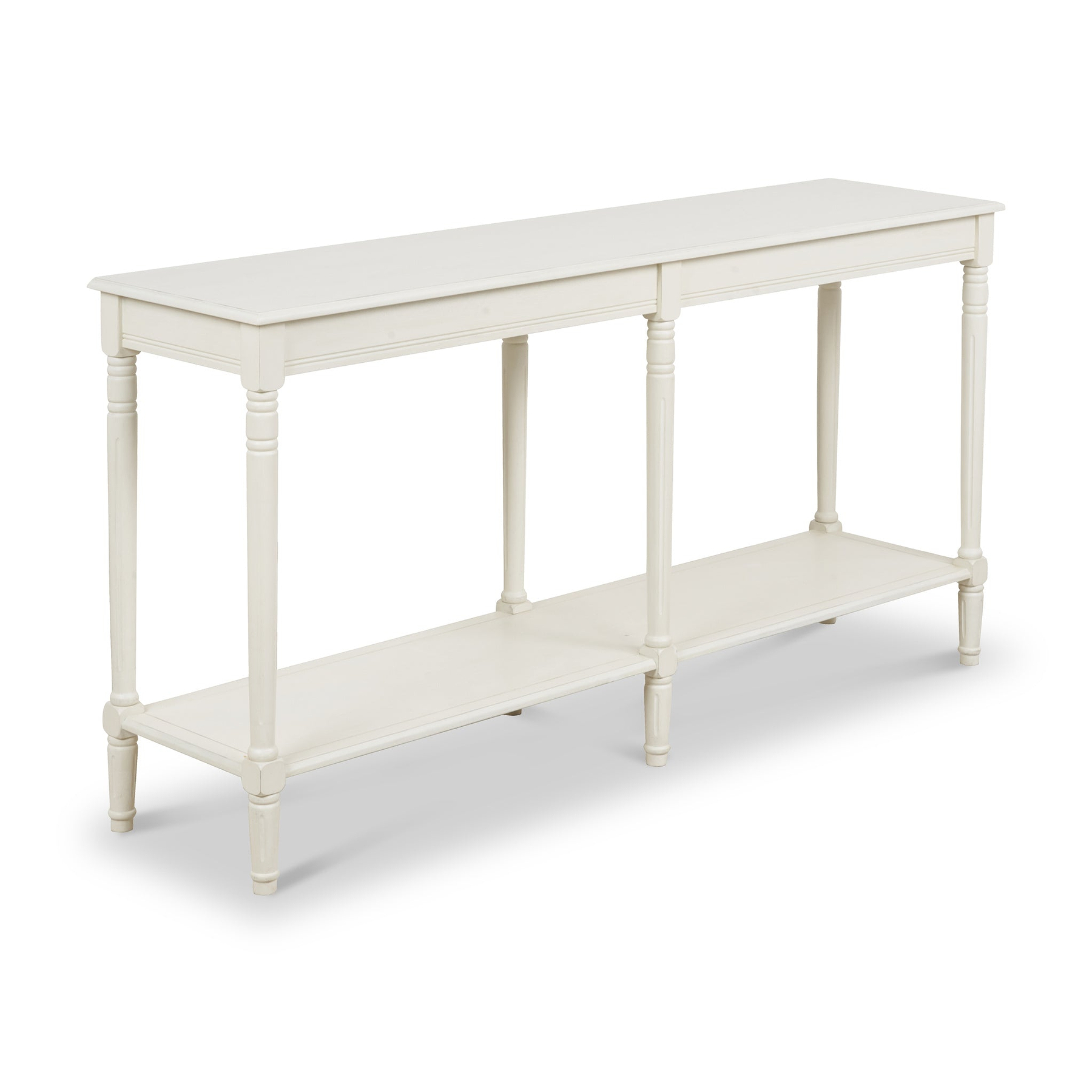 Heritage Pine Large Console Table EWhite from Roseland Furniture