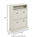 Croft Pine Shoe Storage Unit Linen from Roseland Furniture