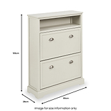 Croft Pine Shoe Storage Unit Linen from Roseland Furniture