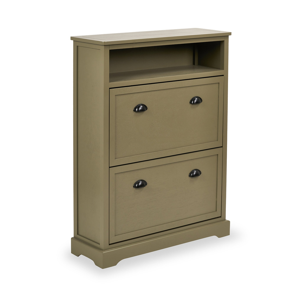 Croft Pine Shoe Storage Unit Olive from Roseland Furniture