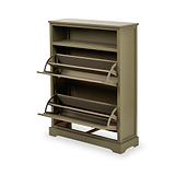 Croft Pine Shoe Storage Unit Olive from Roseland Furniture