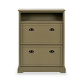 Croft Pine Shoe Storage Unit Olive from Roseland Furniture
