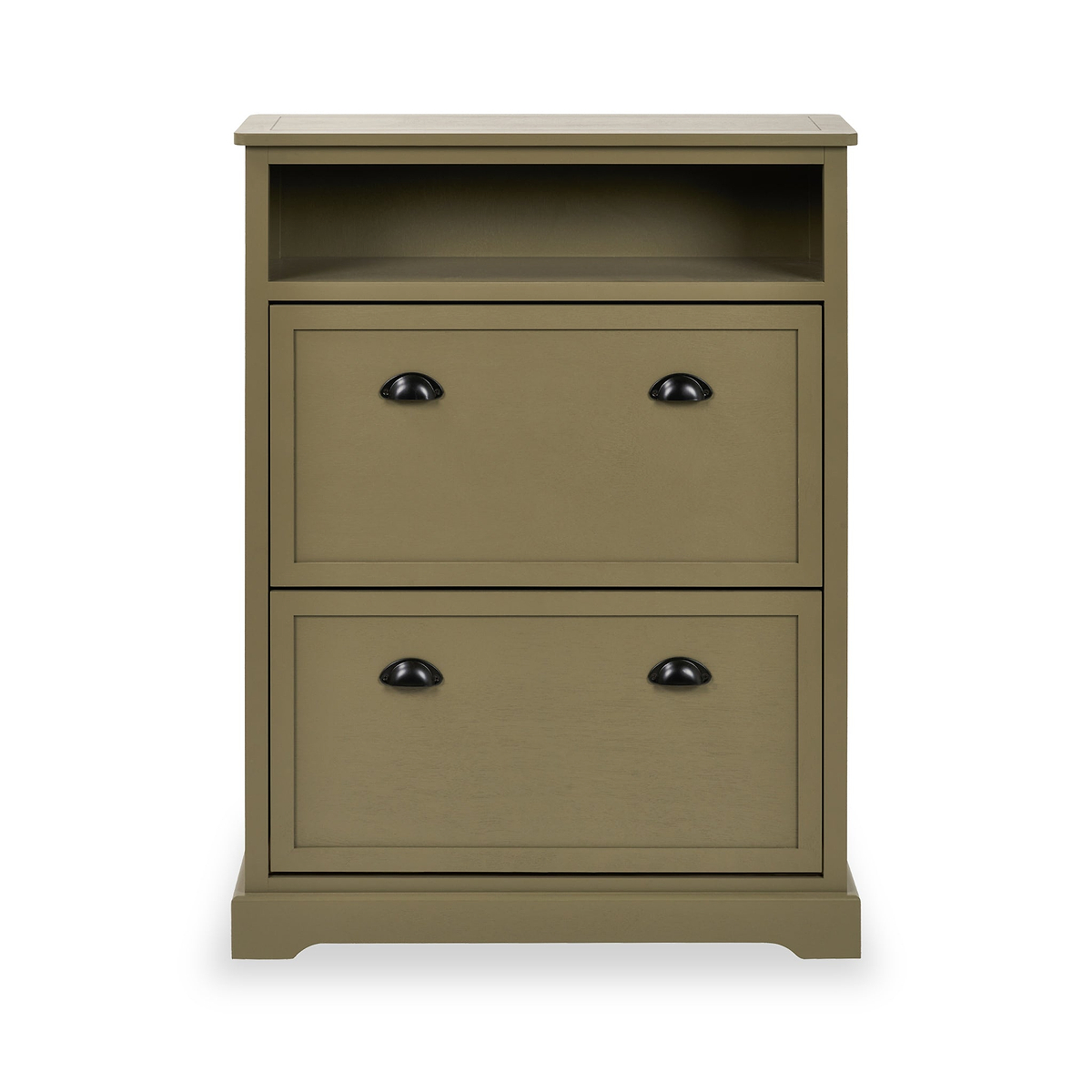 Croft Pine Shoe Storage Unit Olive from Roseland Furniture