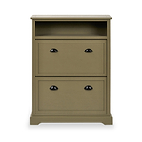 Croft Pine Shoe Storage Unit Olive from Roseland Furniture