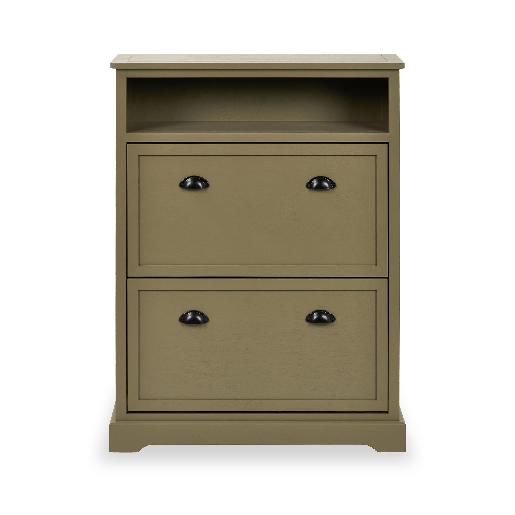 Croft Pine Shoe Storage Unit Olive from Roseland Furniture