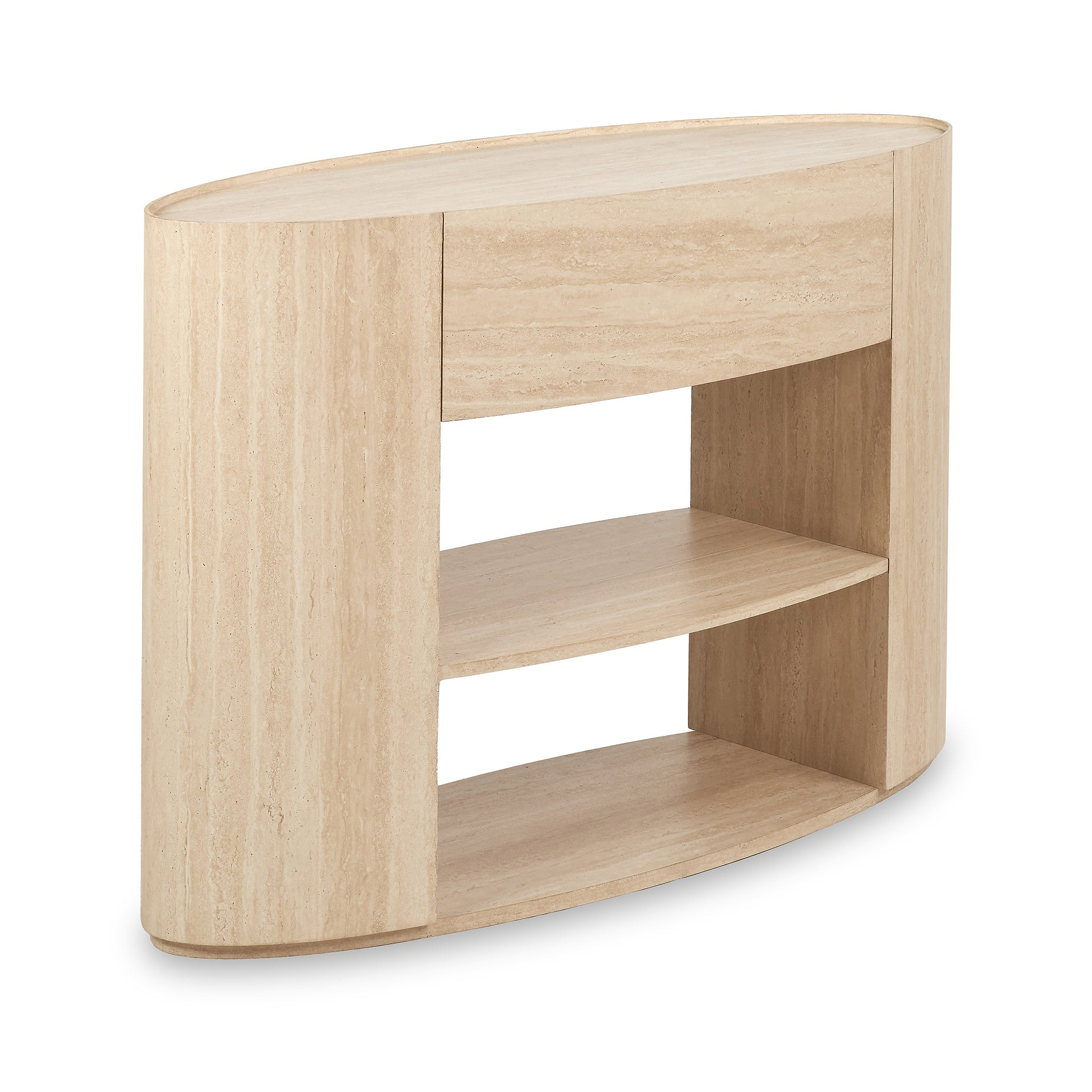 Tivoli Travertine Effect 1 Drawer Console Table from Roseland Furniture