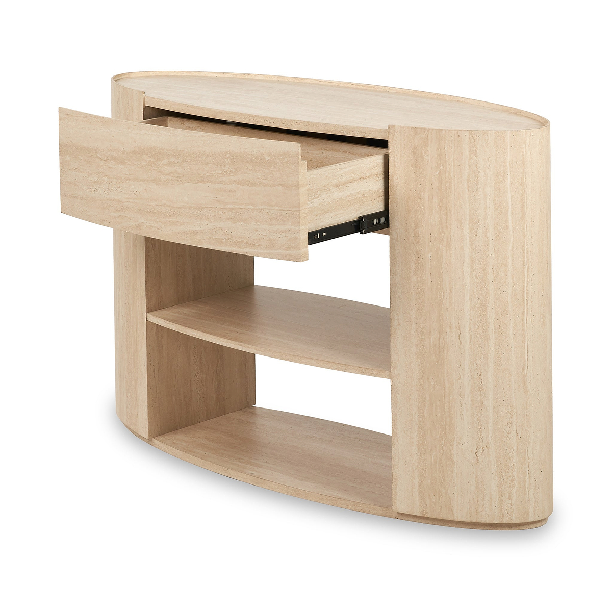 Tivoli Travertine Effect 1 Drawer Console Table from Roseland Furniture