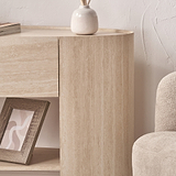 Tivoli Travertine Effect 1 Drawer Console Table from Roseland Furniture