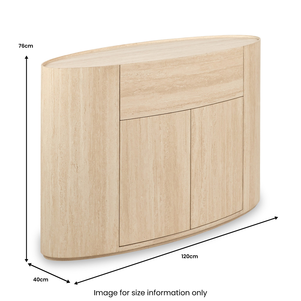 Tivoli Travertine Effect Small Sideboard from Roseland Furniture