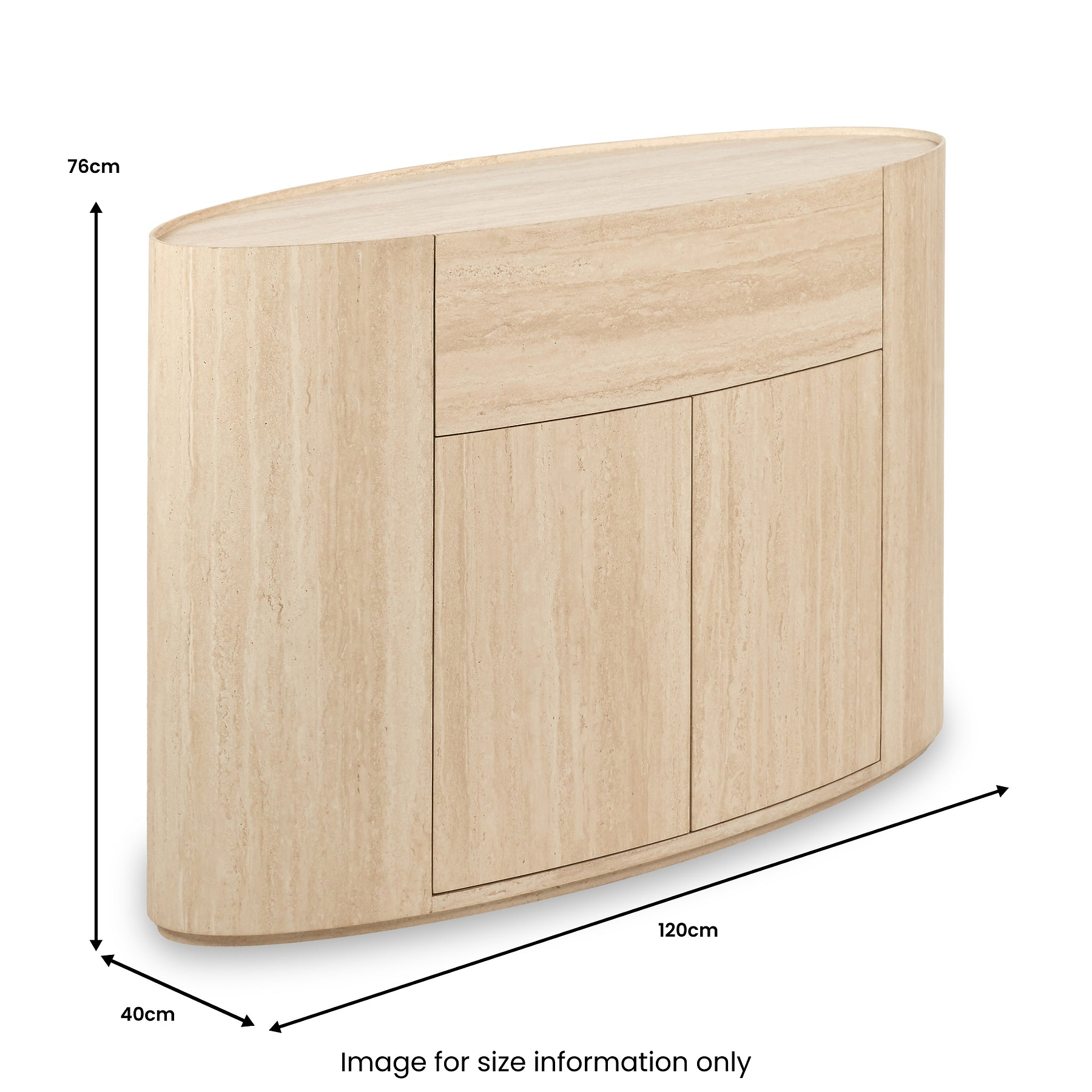 Tivoli Travertine Effect Small Sideboard from Roseland Furniture