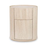 Tivoli Travertine Effect 1 Drawer Bedside Table from Roseland Furniture