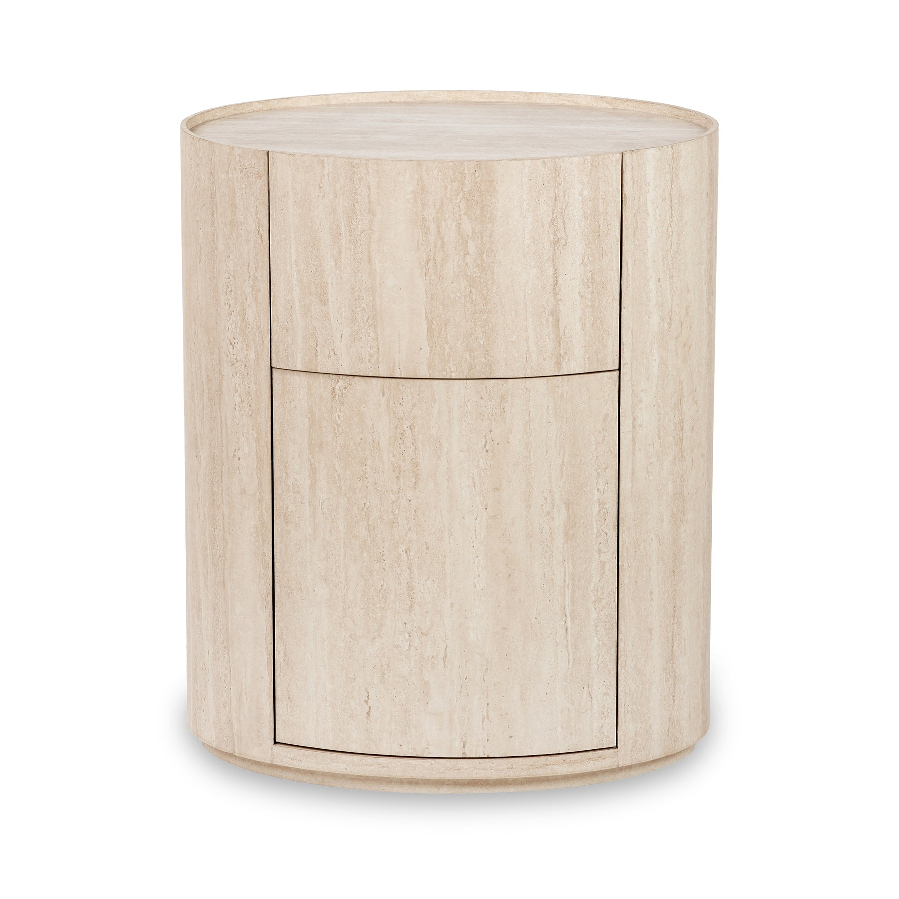Tivoli Travertine Effect 1 Drawer Bedside Table from Roseland Furniture