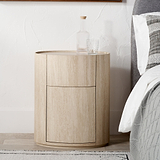 Tivoli Travertine Effect 1 Drawer Bedside Table from Roseland Furniture