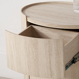 Tivoli Travertine Effect 1 Drawer Bedside Table from Roseland Furniture