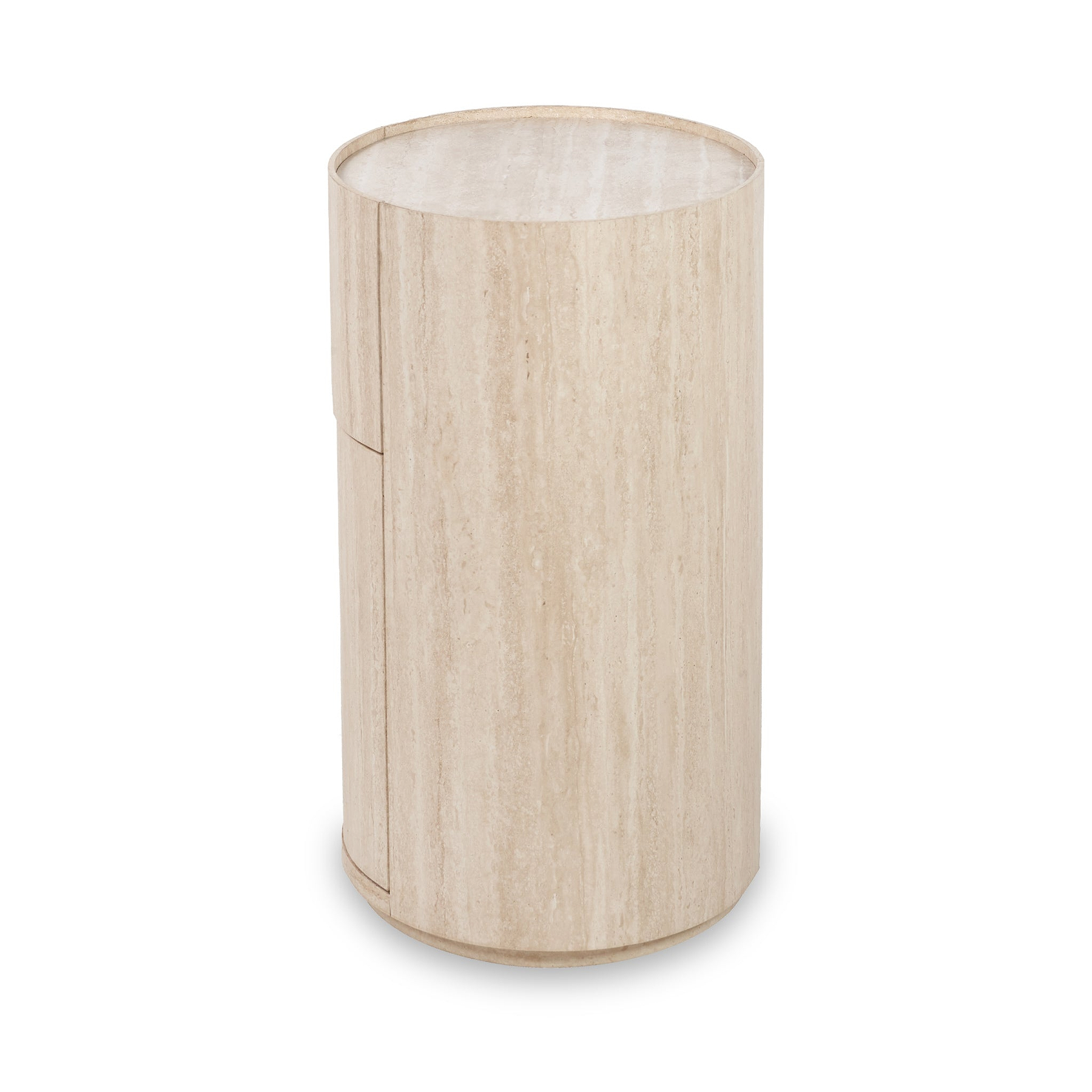 Tivoli Travertine Effect 1 Drawer Bedside Table from Roseland Furniture