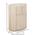 Tivoli Travertine Effect 1 Drawer Bedside Table from Roseland Furniture