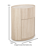 Tivoli Travertine Effect 1 Drawer Bedside Table from Roseland Furniture