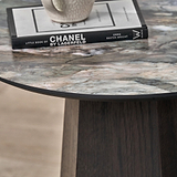 Myana Marble Effect Side Table from Roseland Furniture