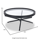 Elwood Glass Coffee Table from Roseland Furniture