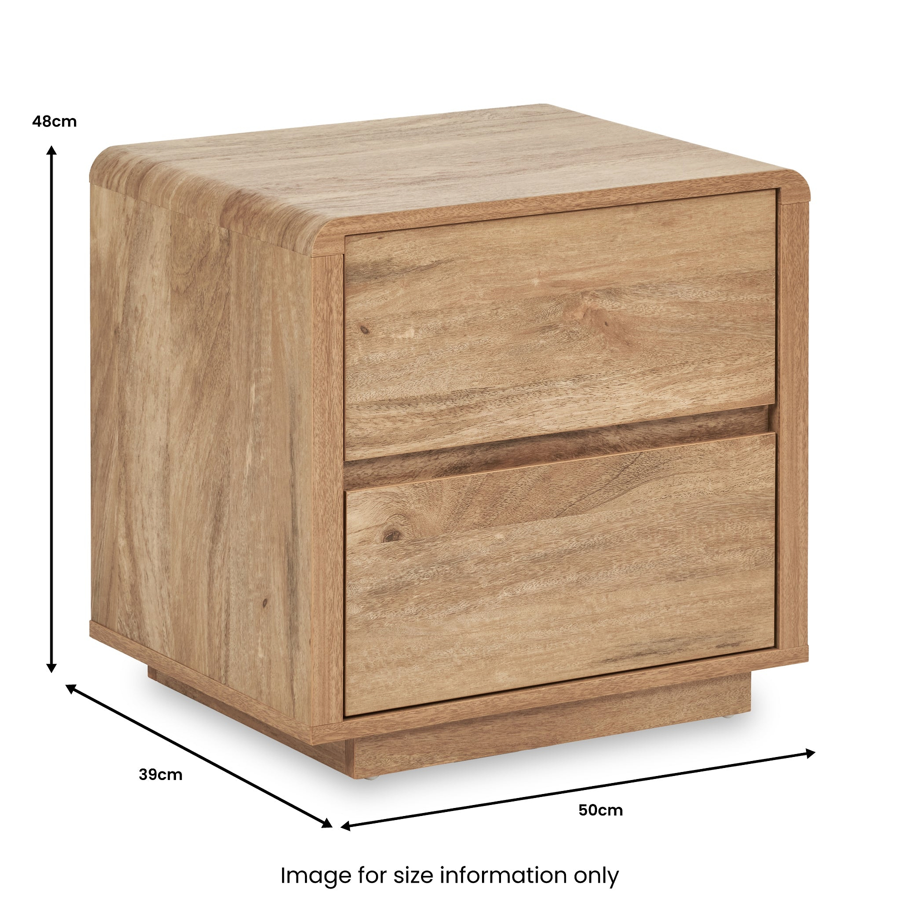 Eversley 2 Drawer Bedside from Roseland Furniture