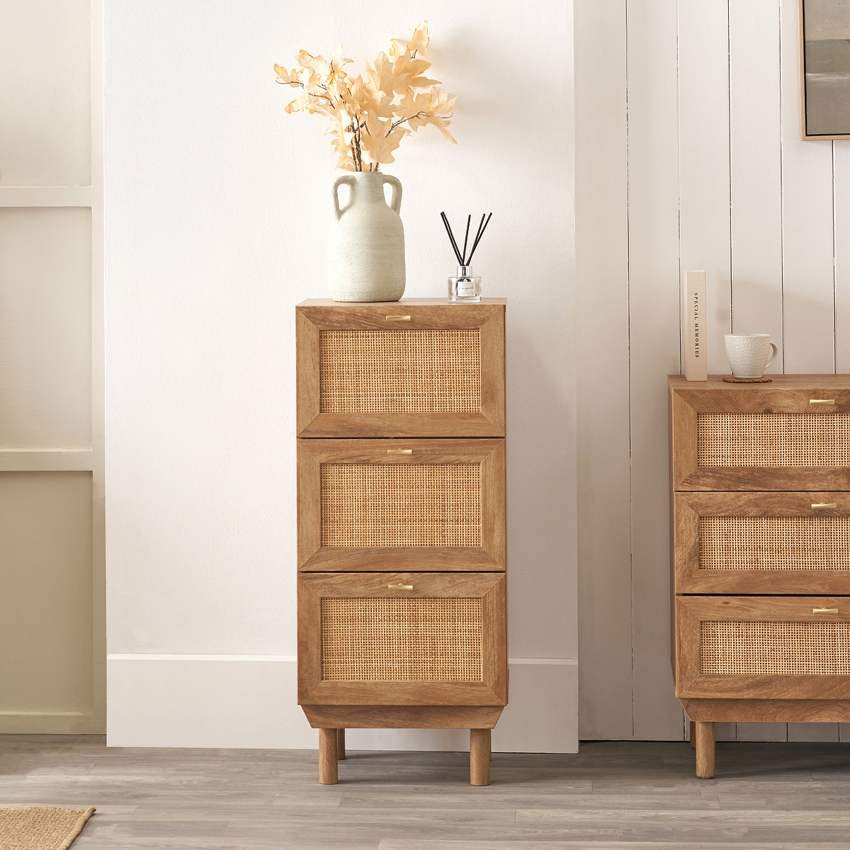 Henrik Natural Rattan 3 Drawer Chest from Roseland Furniture