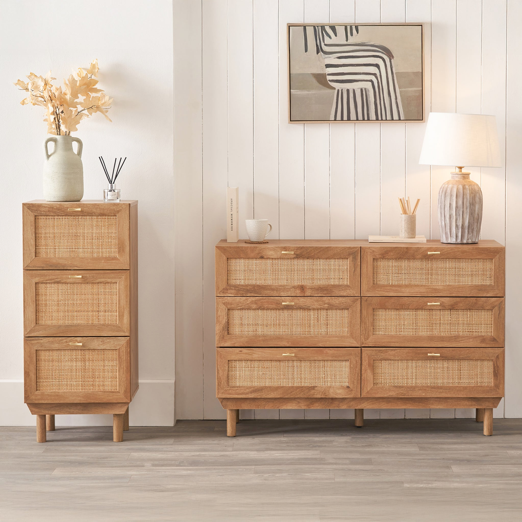 Henrik Natural Rattan 3 Drawer Chest from Roseland Furniture