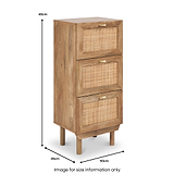 Henrik Natural Rattan 3 Drawer Chest from Roseland Furniture