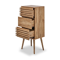 Larvik Slatted Eucalyptus 3 Drawer Chest from Roseland Furniture