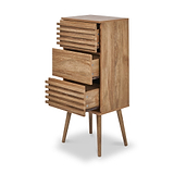 Larvik Slatted Eucalyptus 3 Drawer Chest from Roseland Furniture