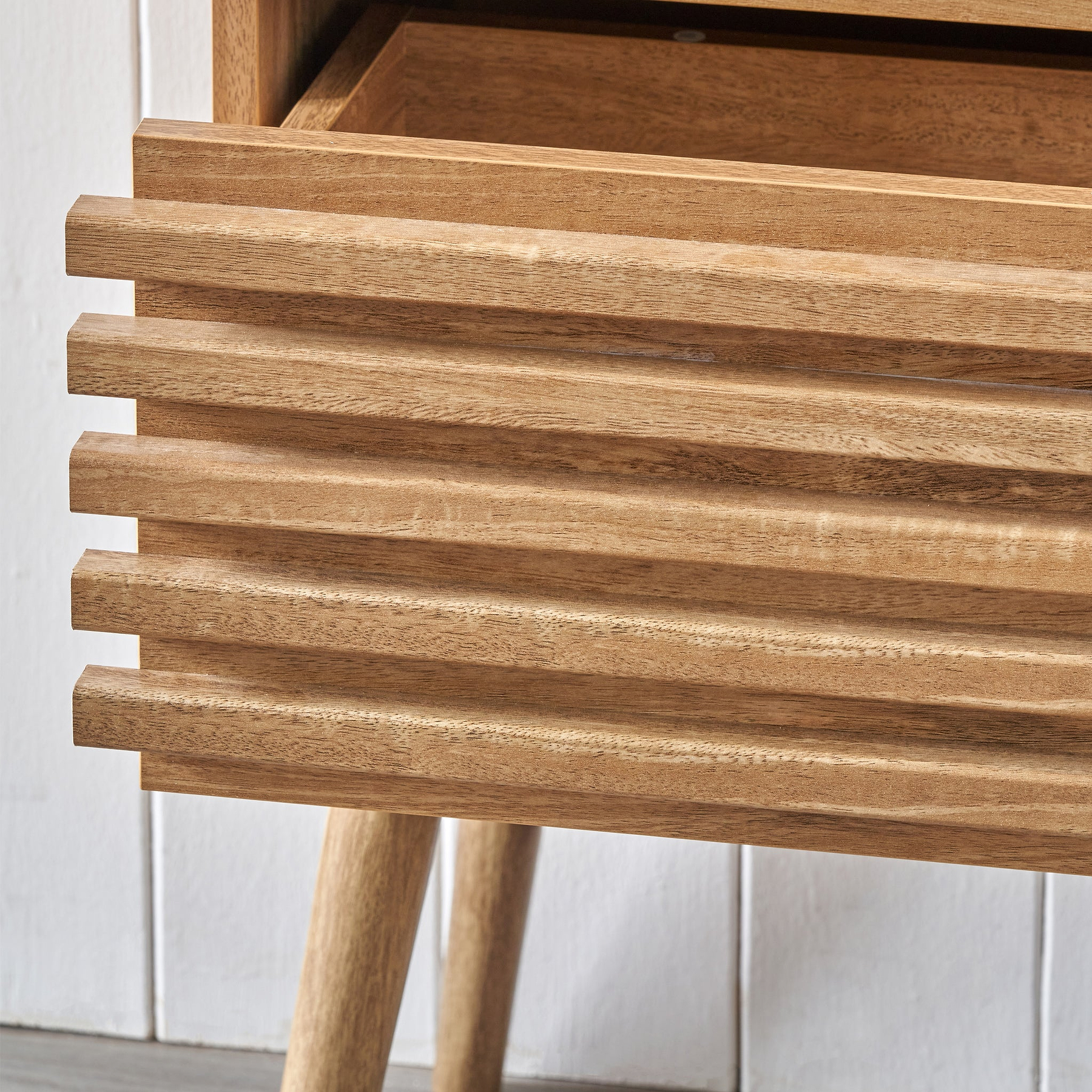 Larvik Slatted Eucalyptus 3 Drawer Chest from Roseland Furniture