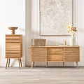 Larvik Slatted Eucalyptus 3 Drawer Chest from Roseland Furniture