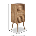 Larvik Slatted Eucalyptus 3 Drawer Chest from Roseland Furniture