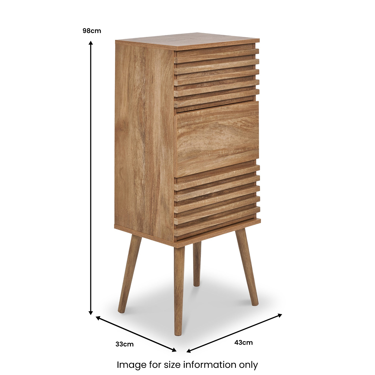 Larvik Slatted Eucalyptus 3 Drawer Chest from Roseland Furniture