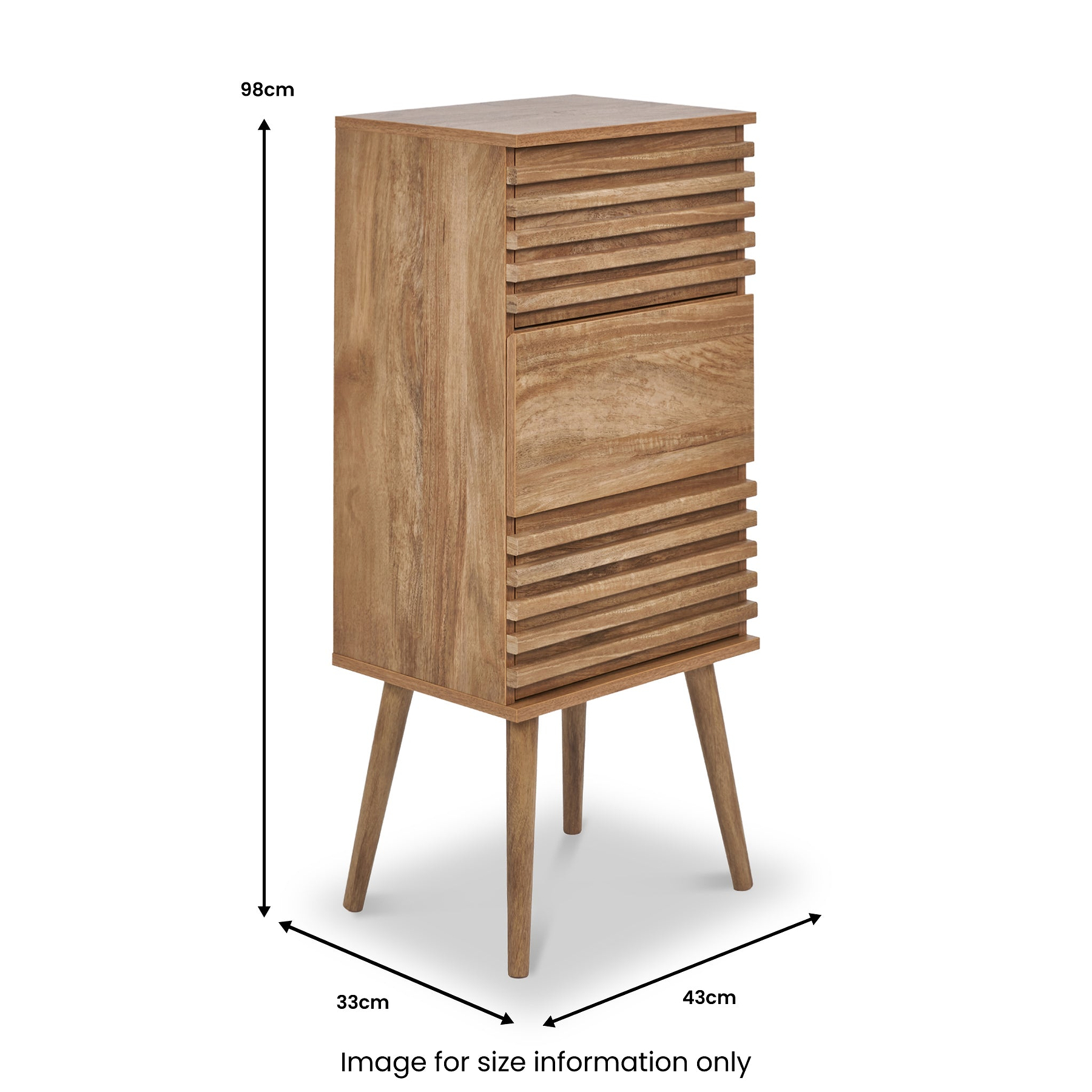 Larvik Slatted Eucalyptus 3 Drawer Chest from Roseland Furniture