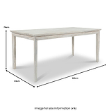 Gio White Sand Acacia 180cm Dining Table from Roseland Furniture