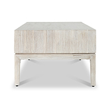 Gio White Sand Acacia 2 Drawer Coffee Table from Roseland Furniture