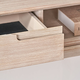 Gio White Sand 1 Drawer Console Table from Roseland Furniture