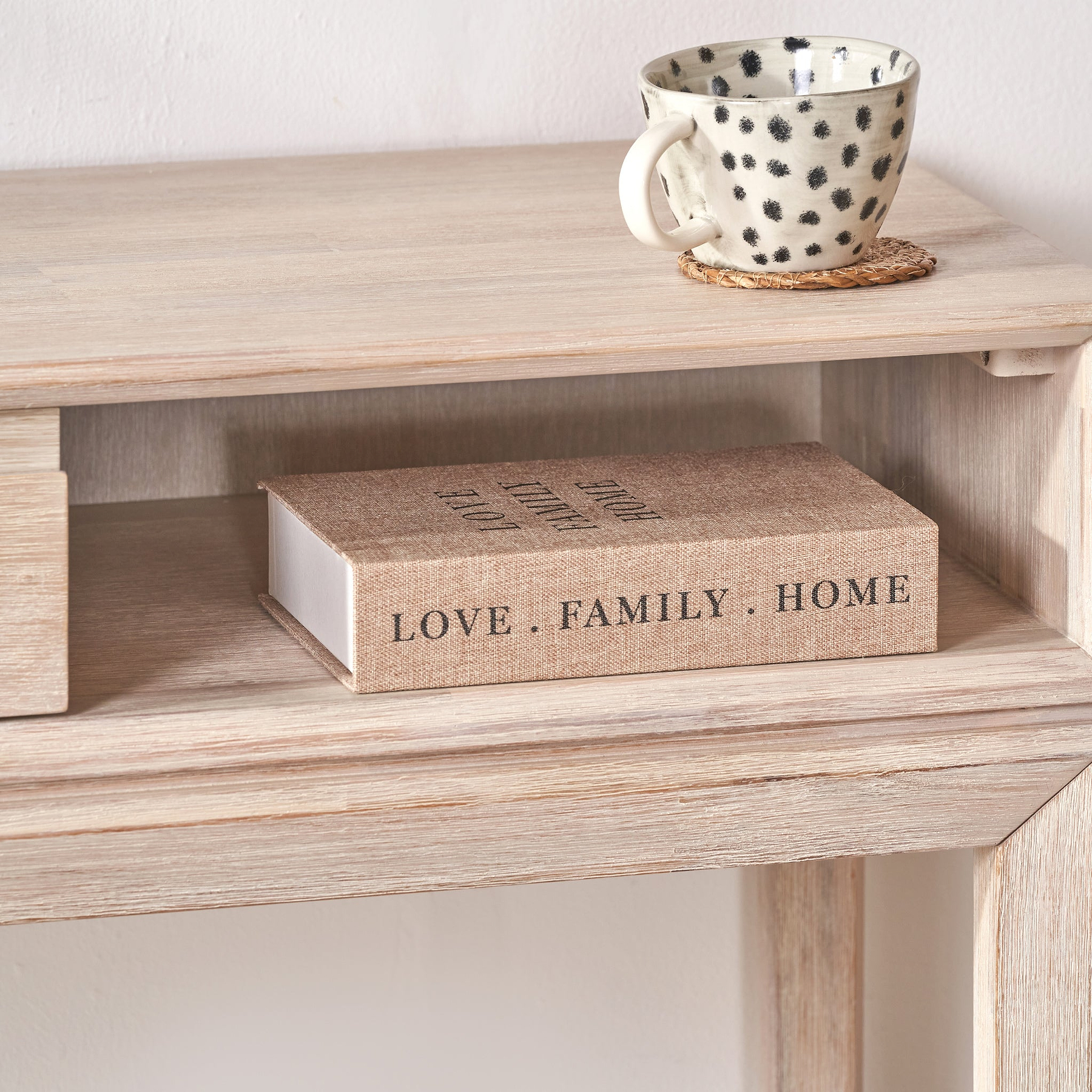 Gio White Sand 1 Drawer Console Table from Roseland Furniture