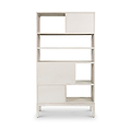 Gio White Sand 2 Drawer 7 Shelf Bookcase Unit from Roseland Furniture