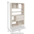 Gio White Sand 2 Drawer 7 Shelf Bookcase Unit from Roseland Furniture
