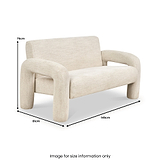 Ravello Textured Fabric 2 Seater Sofa from Roseland Furniture