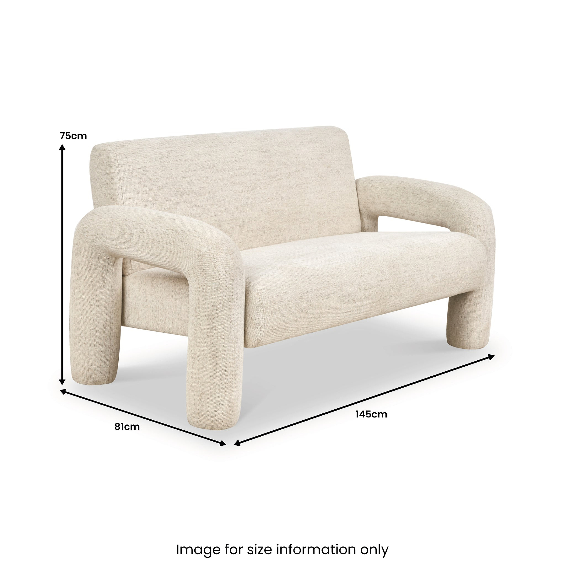 Ravello Textured Fabric 2 Seater Sofa from Roseland Furniture