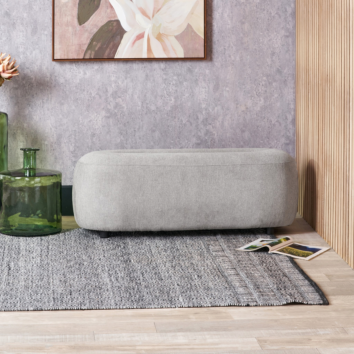 Carin Chenille Ottoman from Roseland Furniture
